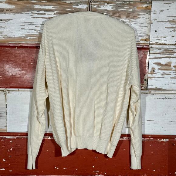 USA Vintage Lord Jeff The Sailor Rib Cardigan Men’s Med !00% cotton - Picture 2 of 4